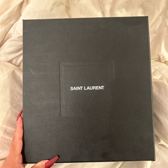 Saint Laurent Niki Black Patent Crossed Sandals (Sz. 40) - Picture 7 of 8